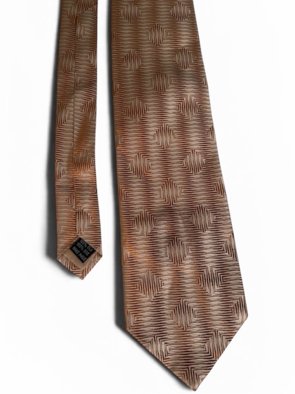 Geometric Silk Tie - Men's Formal Accessory - Picture 2 of 2